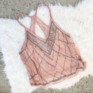 Blush Embellished and Beaded Top